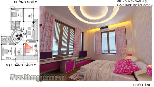 Thiết kế biệt thự- Phòng ngủ - A Hiệu TP Tuyên Quang